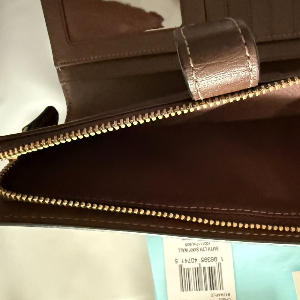 Coach Smith LTH Skinny wallet with tags CH823 B4/Maple - Picture 5 of 7